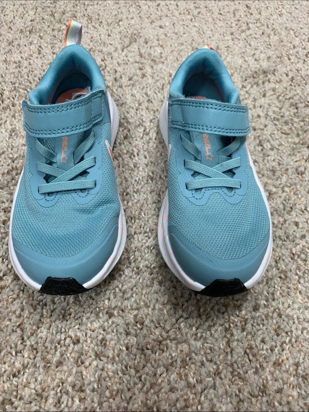 Nike Kids Teal Hook-and-Loop Sneakers